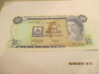 Bermuda Monetary Authority 1975 1 Dollar Note,  P - 28a