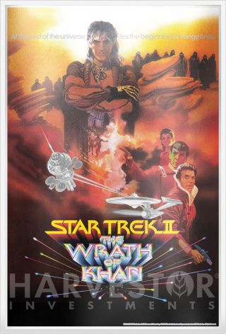 2018 Star Trek: The Wrath Of Khan - Premium Silver Foil 35 Grams Silver Poster
