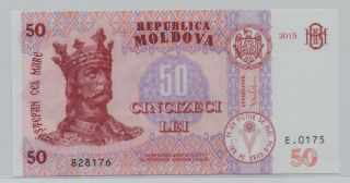 [$] Moldova,  2015,  50 Lei,  Gem Unc
