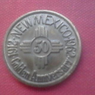 Exonumia Centennial Medal Mexico 50th Anniversary Statehood 1962