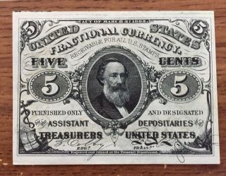 Us 5 - Cent Fractional Currency 1863 - 3rd Issue Crisp - Like