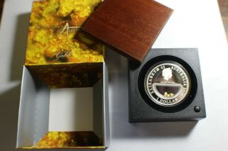 2010 Proof Silver Gold Treasures Of Australia 1 Dollar Silver Box 1 Oz