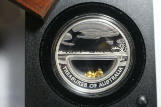 2010 Proof Silver GOLD Treasures of Australia 1 dollar silver Box 1 oz 3