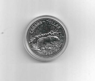 1980 Canada Commemorative Silver Dollar Arctic Territories In Capsule