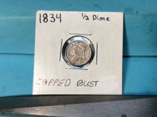 1834 Capped Bust Silver Half Dime Details & Eye Appeal