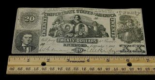 AUTHENTIC UNCIRCULATED CONFEDERATE TWENTY DOLLAR BILL DATED SEPT 2 1861 2