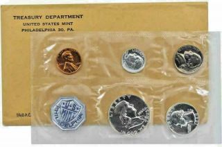 1960 Proof Set Envelope 90 Silver Us Silver 5 Coin Set