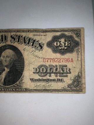 FR.  37 One Dollar ($1) Series of 1917 United States Note (D77922796A) 4