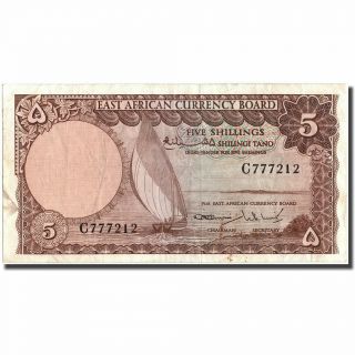 [ 215764] Banknote,  East Africa,  5 Shillings,  Km:45,  Ef (40 - 45)