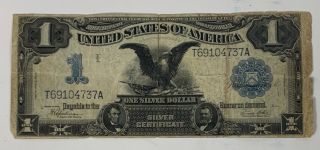 1899 Series $1 Dollar Silver Certificate Large Size Black Eagle Note