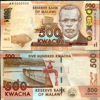 Malawi 500 Kwacha 2012 P 61 Unc