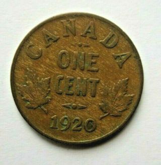 Canada 1920 & 1921 Penny One Cent Coins (2)