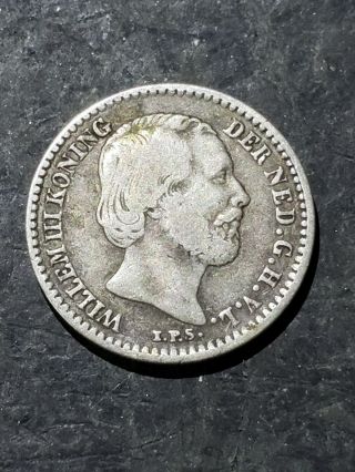 Netherlands,  1863 William Iii 10 Cents Silver Coin
