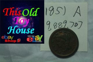 Us Coin Copper Braided Hair Large Cent 1851 Circulated A