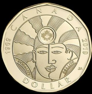 2019 Canada $1 Equality Loonie Coin Bu