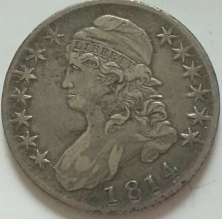 1814 Capped Bust Silver.  50 Cents An Piece Of History.  Only 1.
