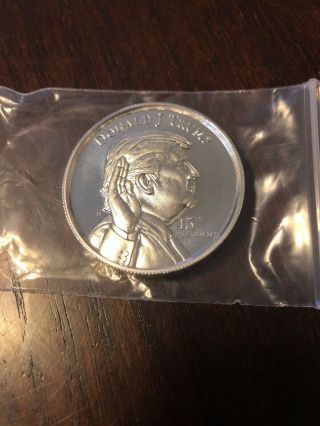 2 Oz.  999 Donald Trump 45th President Silver Coin - High Relief - Buying One (1)