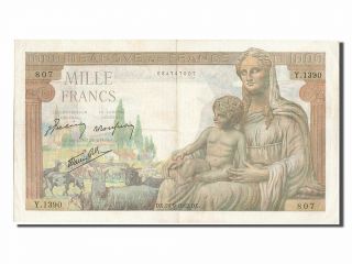 [ 203014] Banknote,  France,  1000 Francs,  1 000 F 1942 - 1943  Déesse