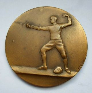 1949 Fencing Competition Sport Award Bronze Medal / Medaille Escrime