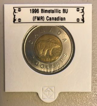 Canada 1996 2 Dollar Toonie Brilliant Uncirculated (bu Directly From Roll)