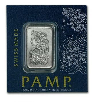 1 Gram Pamp Suisse Platinum Bar.  9995 Pure