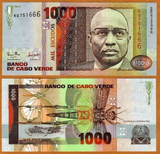 Cape Verde,  1000 (1,  000) Escudos,  1989,  P - 60,  Unc