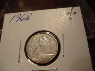1968 - Canada Silver 10 Cent - Canadian Dime -