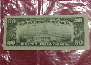 1981A (G) FEDERAL RESERVE NOTE FIFTY DOLLAR BILL Ink Smear 4