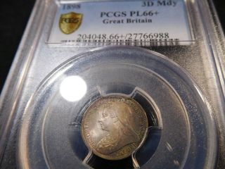 Y131 Great Britain 1898 Maundy 3 Pence Pcgs Proof - Like - 66 Star