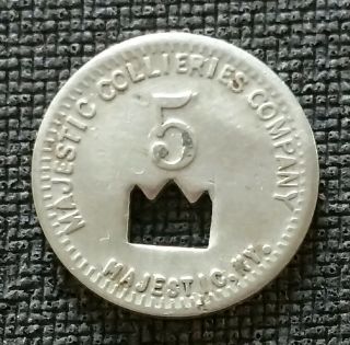 Coal Scrip Token - 5c Majestic Collieries Co.  Majestic,  Ky - Pike County