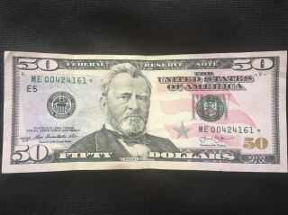 2013 $50 Star Note ✯ Richmond Frb Fifty Dollar Bill E5 Me 00424161 ✯ Circulated