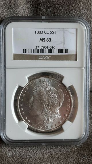 1883 Cc (carson City) 90 Silver Morgan Dollar Ngc Graded Ms 63 Vam 5b