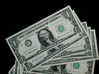 14 CONSECUTIVE 1963 ONE DOLLAR FEDERAL RESERVE NOTES $1 BILLS BUY IT NOW 2