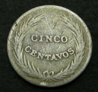 El Salvador 5 Centavos 1911 - Silver - 2634