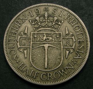 Southern Rhodesia 1/2 Crown 1951 - Copper/nickel - George Vi.  - Vf - 2605