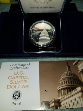 1994 Us Capitol Bicentennial Uncirculated Silver Dollar Commemorative Coin