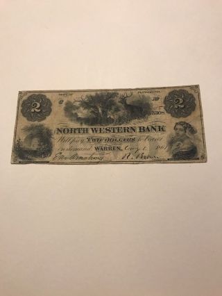 The North Western Bank,  Warren Pennsylvania $2