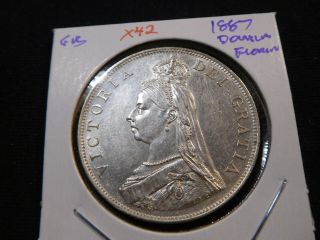 X42 Great Britain 1887 Double Florin