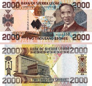 Sierra Leone 2000 2,  000 Leones Uncirculated 2006 P 26