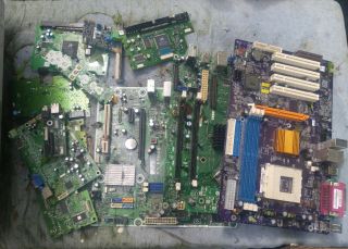 000 23 Pounds Motherboards Computer Cards Green Boards Scrap Gold Recovery