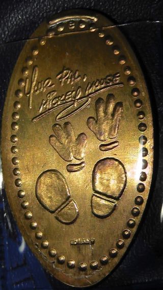 Disney Penny Press Coin Your Pal Mickey Mouse Hands Feet California Disneyland