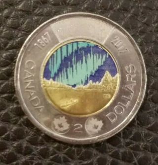 2017 Canada Glow In The Dark $2 Dollar Toonie - Dancing Of Spirits - Circulated
