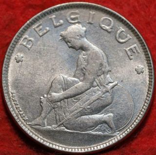 1923 Belgium 2 Francs Foreign Coin
