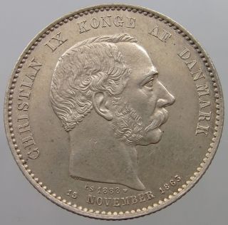 Denmark 2 Kroner 1863 1906 Top T12 025