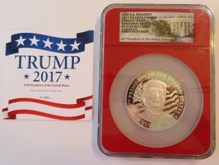 2017 Donald Trump 1 Oz Silver Proof Coin Equatorial Guinea Only 5000 Minted