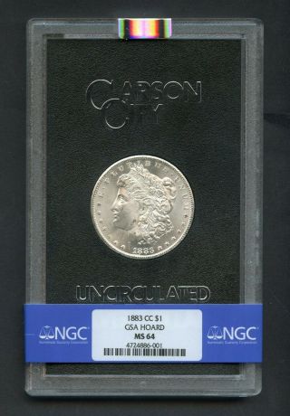 1883 - Cc Carson City Ngc Ms64 Gsa Hoard Uncirculated Morgan Silver Dollar $1
