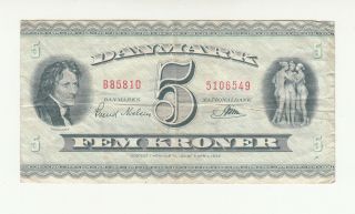 Denmark 5 Kroner 1958 Circ.  @