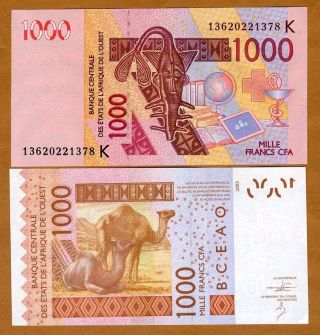 West African States,  Senegal,  1000 Francs,  2003 (2013),  Pick 715k,  Unc