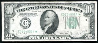 Fr.  2009 - C 1934 - D $10 Star Frn Federal Reserve Note Philadelphia,  Pa