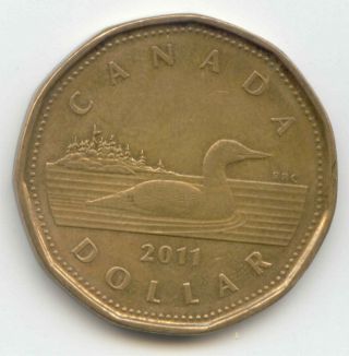 Canada 2011 Loonie Canadian One Dollar 1 Coin $1 Exact Coin Shown